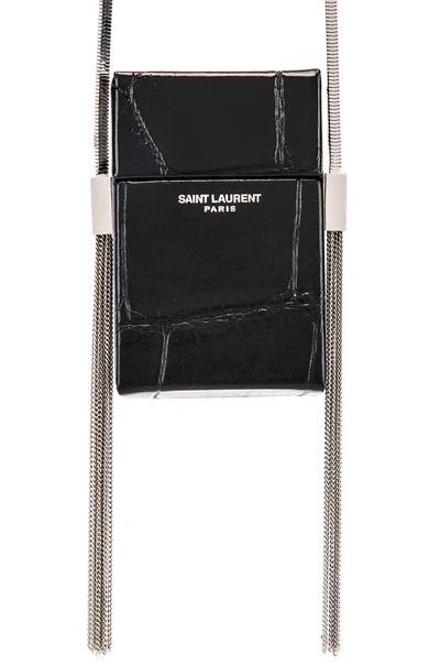 Saint Laurent Smoking Box Minaudiere In Black