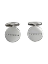 Burberry Engraved Bronze Oval Cufflinks In Silver