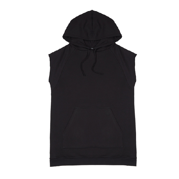 grayscale longline hoodie