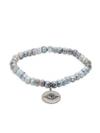 Bavna Sterling Silver, Coated Sapphire, Diamond & Blue Sapphire Bead Bracelet