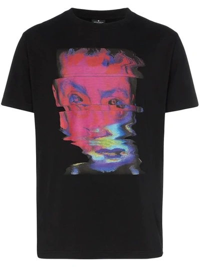 Marcelo Burlon County Of Milan T-shirt Mit Gesicht-print In Black