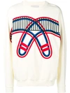 Henrik Vibskov Boomerang Embroidered Sweatshirt In White