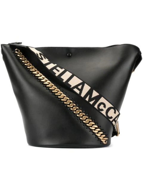 Stella Mccartney Falabella Trim Shoulder Bag In Black | ModeSens
