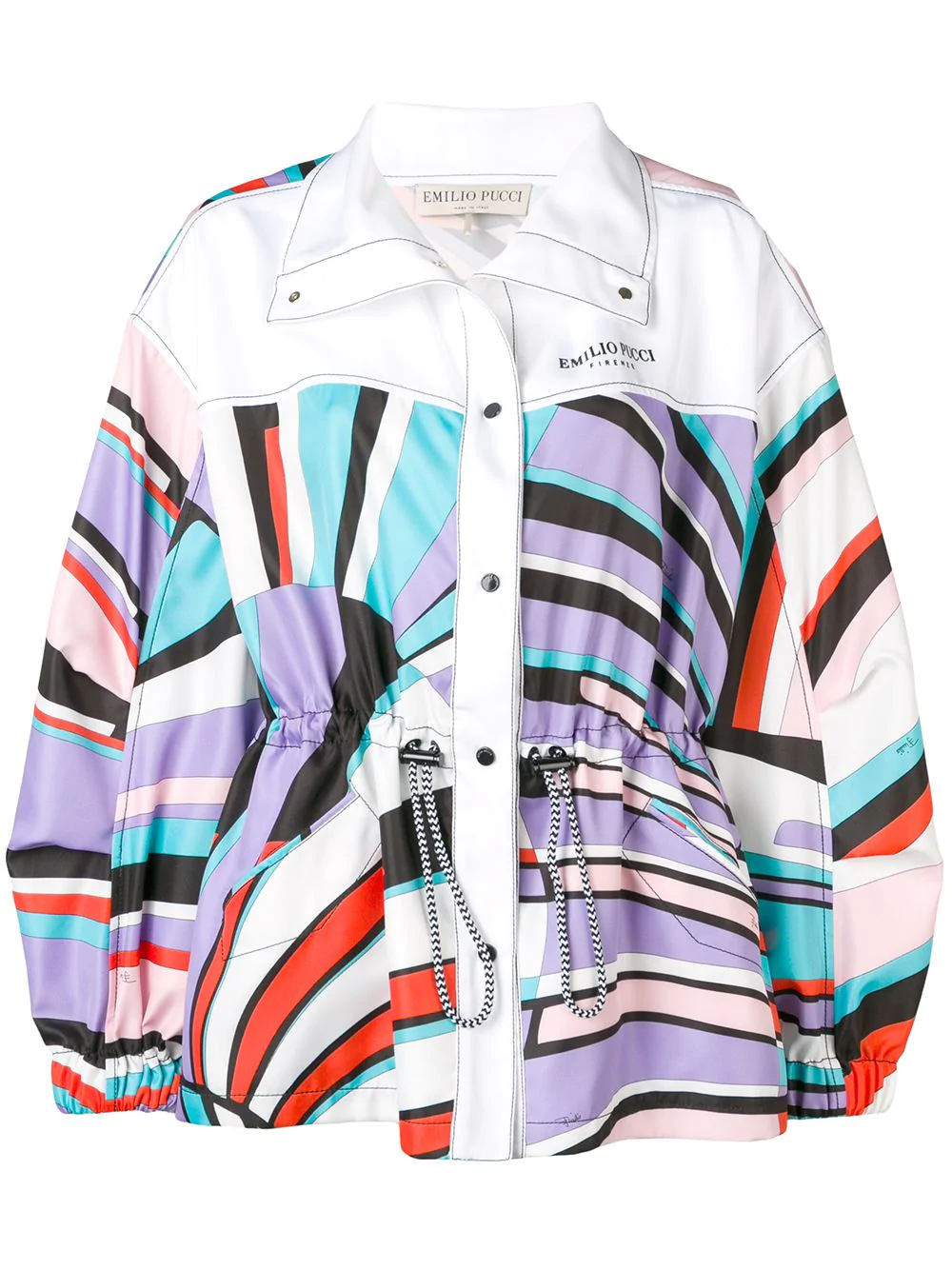 Emilio Pucci Shell Print Windbreaker Jacket - White | ModeSens