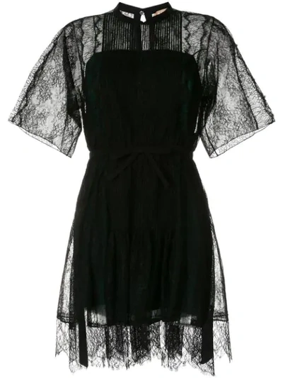 N°21 Lace-trimmed Dress In Black