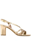 Tabitha Simmons Charlie Sandals In Gold