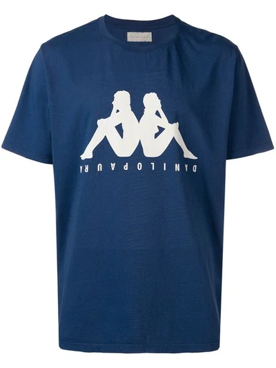 Paura X Kappa Logo Print T-shirt In Blue