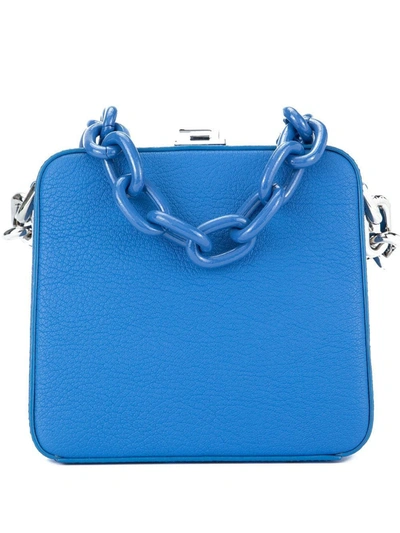 The Volon Cube Chain Bag In Blue