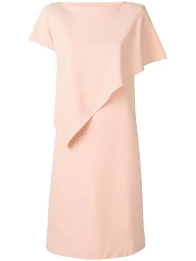 Etro Shift Dress With Cape Detail In Neutrals