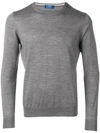 Barba Long Sleeve Jumper In Grey