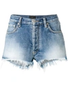 Alanui Patch Pocket Denim Shorts - Blue