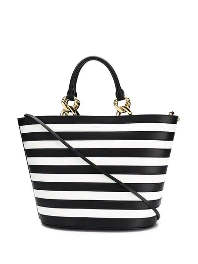 Balmain Gloria Panier Tote Bag In Noir/blanc