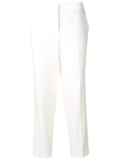Alberto Biani Cropped Tailored Trousers In White