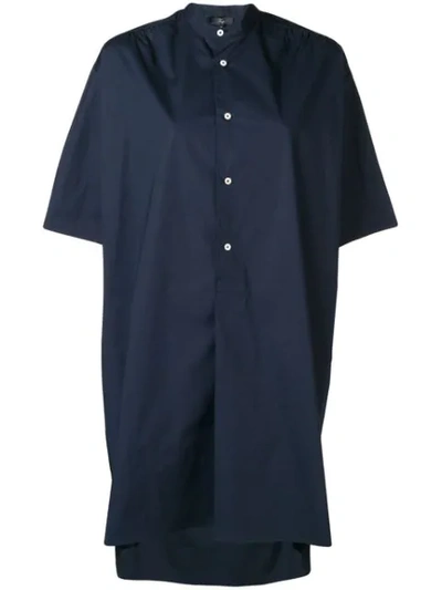 Fay Oversized Shirt Dress In Blue