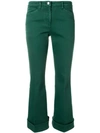 N°21 Cropped Flared Jeans In Green