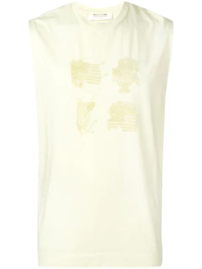 Alix Graphic Print Tank Top In Yellow