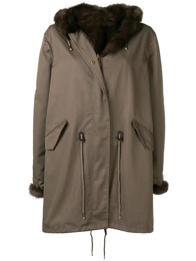 Liska Hooded Parka In Military Green