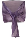 Le Petite Robe Di Chiara Boni Sheer Scarf In Purple