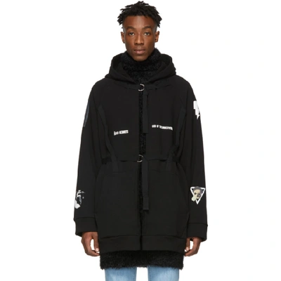 Undercover Oversized Hooded Top In Black