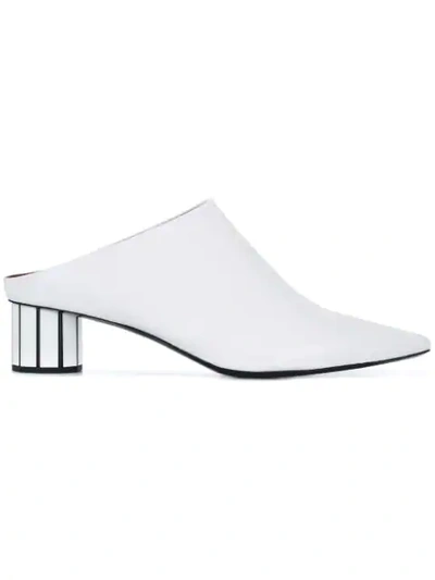 Proenza Schouler Resin-heel Leather Mules In White