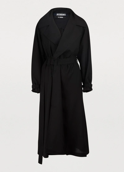 Jacquemus Stefano Trench Coat In Black