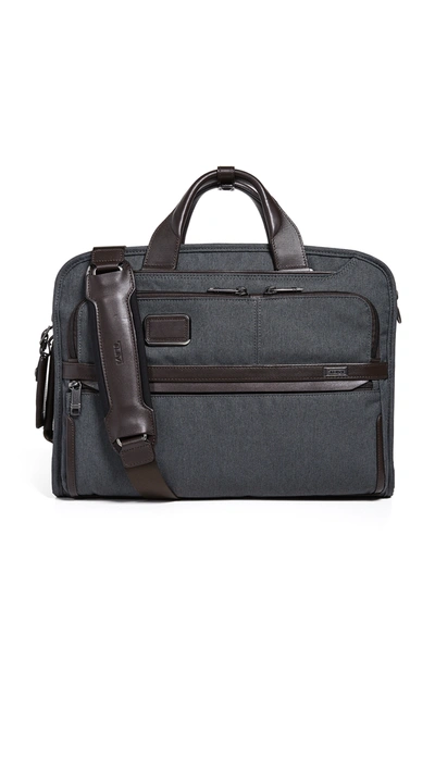 Tumi Alpha Slim Three Way Briefcase In Anthracite