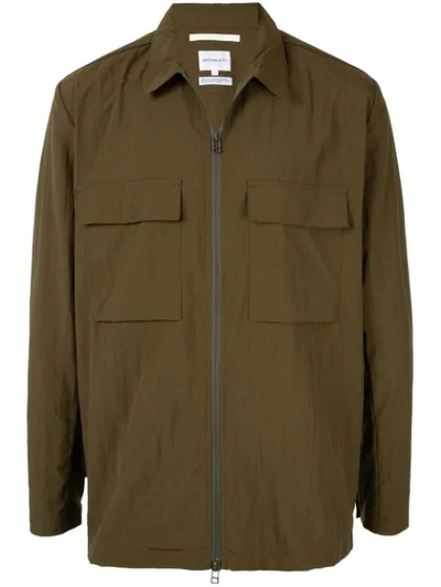 Norse Projects Jens Zip Overshirt In Green