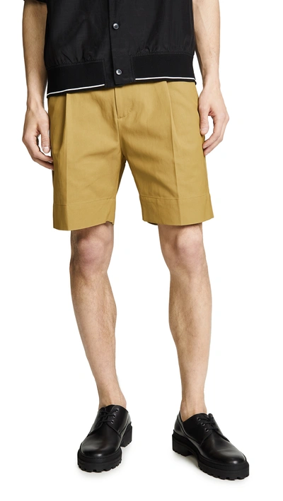 3.1 Phillip Lim / フィリップ リム Slim Pleated Walking Shorts In Turmeric