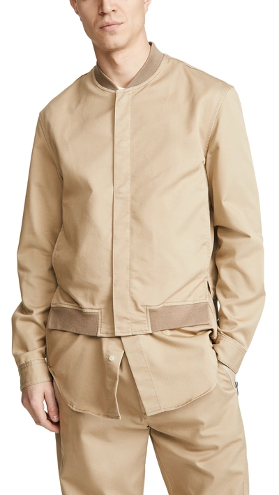 3.1 Phillip Lim / フィリップ リム Classic Bomber Shirt Jacket In Sand