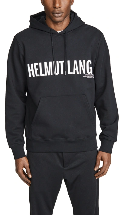 Helmut Lang Exclamation Hoodie In Black Basalt