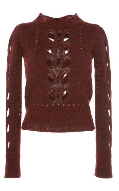 Isabel Marant Burgundy Ilia Puff Shoulder Knit | ModeSens
