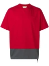 Marni Red & Grey Layered Cotton T-shirt