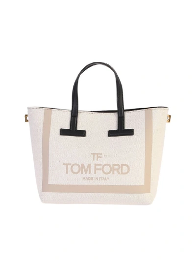 Tom Ford Tote Bag In Beige