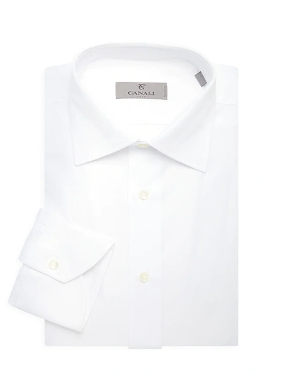 Canali Classic Plain Slim-fit Shirt In White