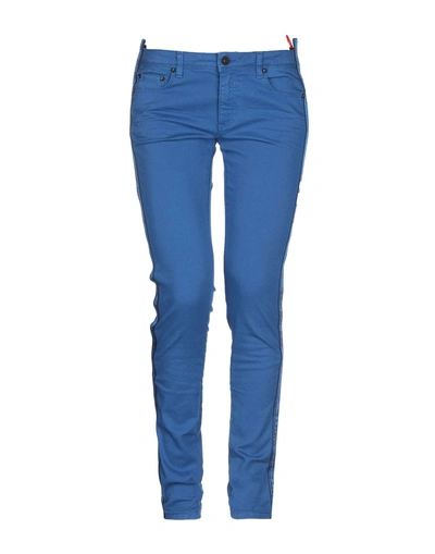 Off-white Denim Pants In Bright Blue