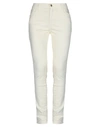 Manila Grace Denim Pants In Beige