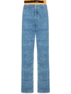 Maison Margiela Contrast Waist Side Release Buckle Jeans - Blue