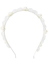 Simone Rocha Daisy Embellished Hairband In Neutrals