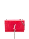 Saint Laurent Logo Shoulder Bag In Red