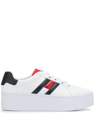 Tommy Hilfiger Side Logo Sneakers In White
