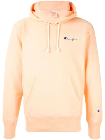 Champion Logo Hoodie In Pink