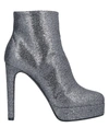Casadei Ankle Boots In Silver