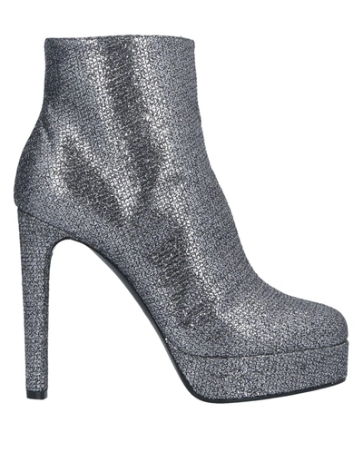 Casadei Ankle Boots In Silver