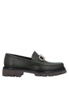 Ferragamo Loafers In Dark Green