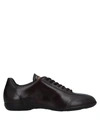 Santoni Sneakers In Dark Brown
