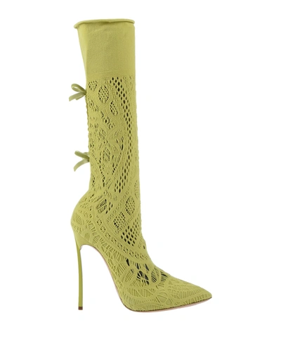 Casadei Knee Boots In Green