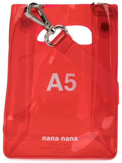 Nana-nana A5 Pvc Tote Bag In Red