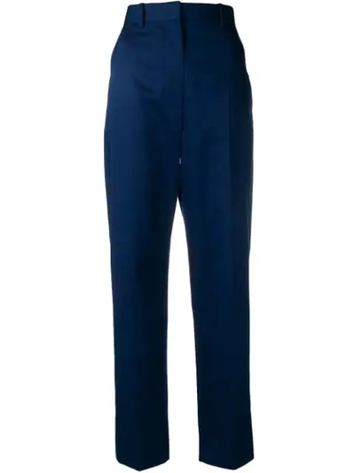 Joseph High-waisted Trousers In Blue