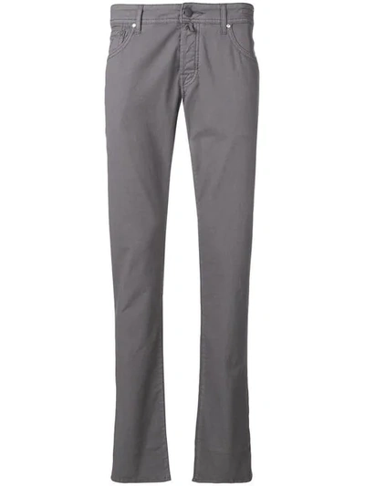Jacob Cohen Skinny Trousers In Grey