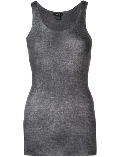 Avant Toi Knitted Tank Top In Grey